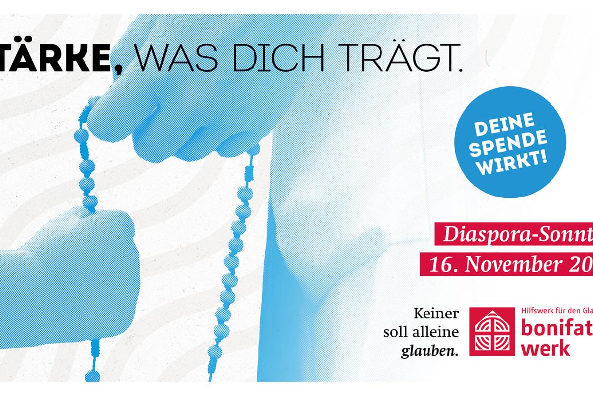 Plakat zur Diaspora-Aktion 2025 des Bonifatiuswerks